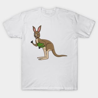 Cute happy Australian kangaroo illustration T-Shirt